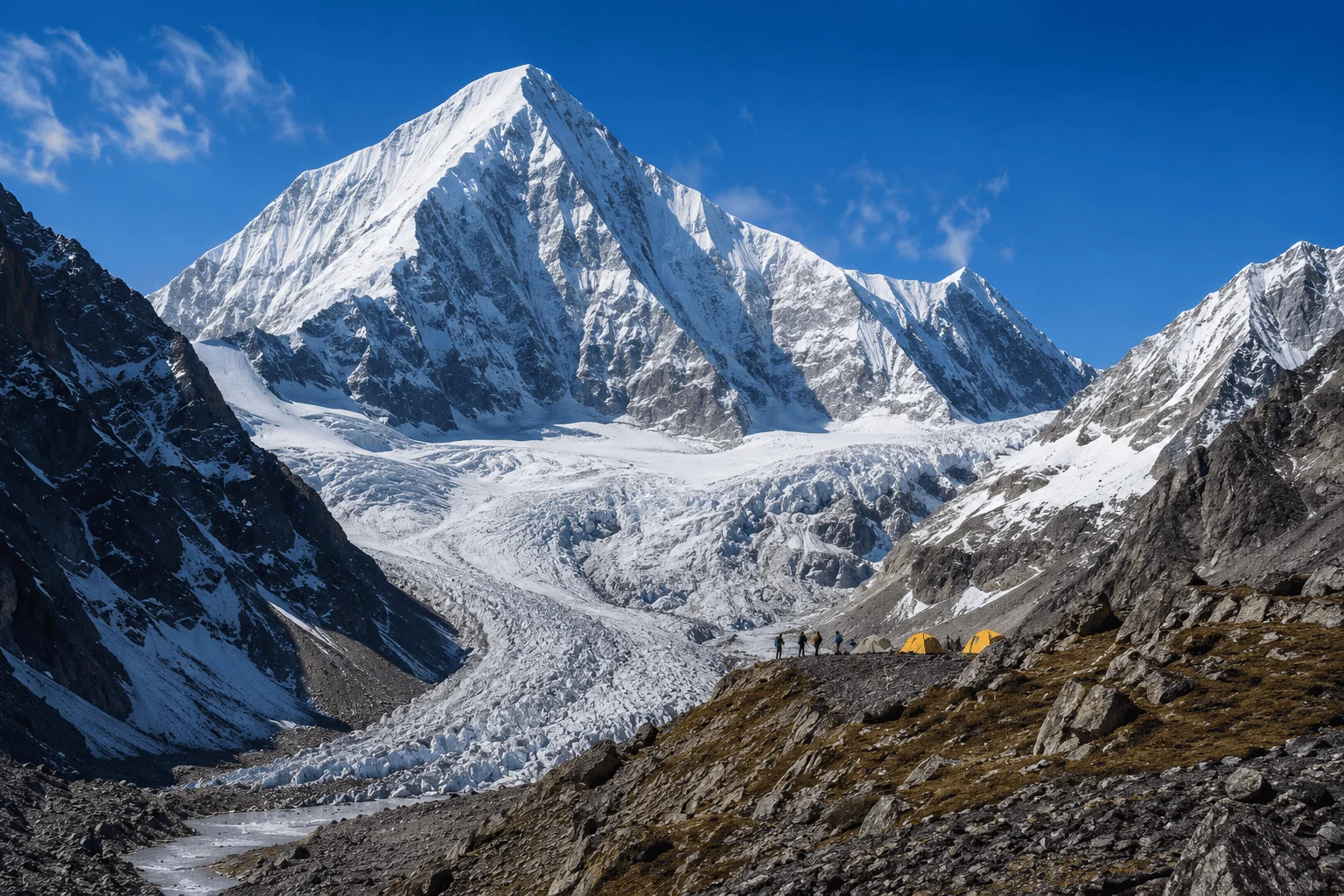 Mountain landscape for Tirich Mir Expedition in Pakistan