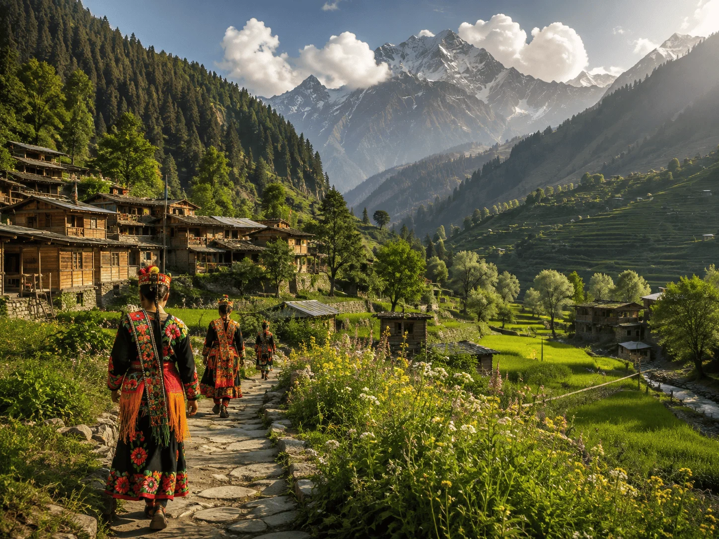 Landscape of Kalash Valleys in Chitral, Pakistan