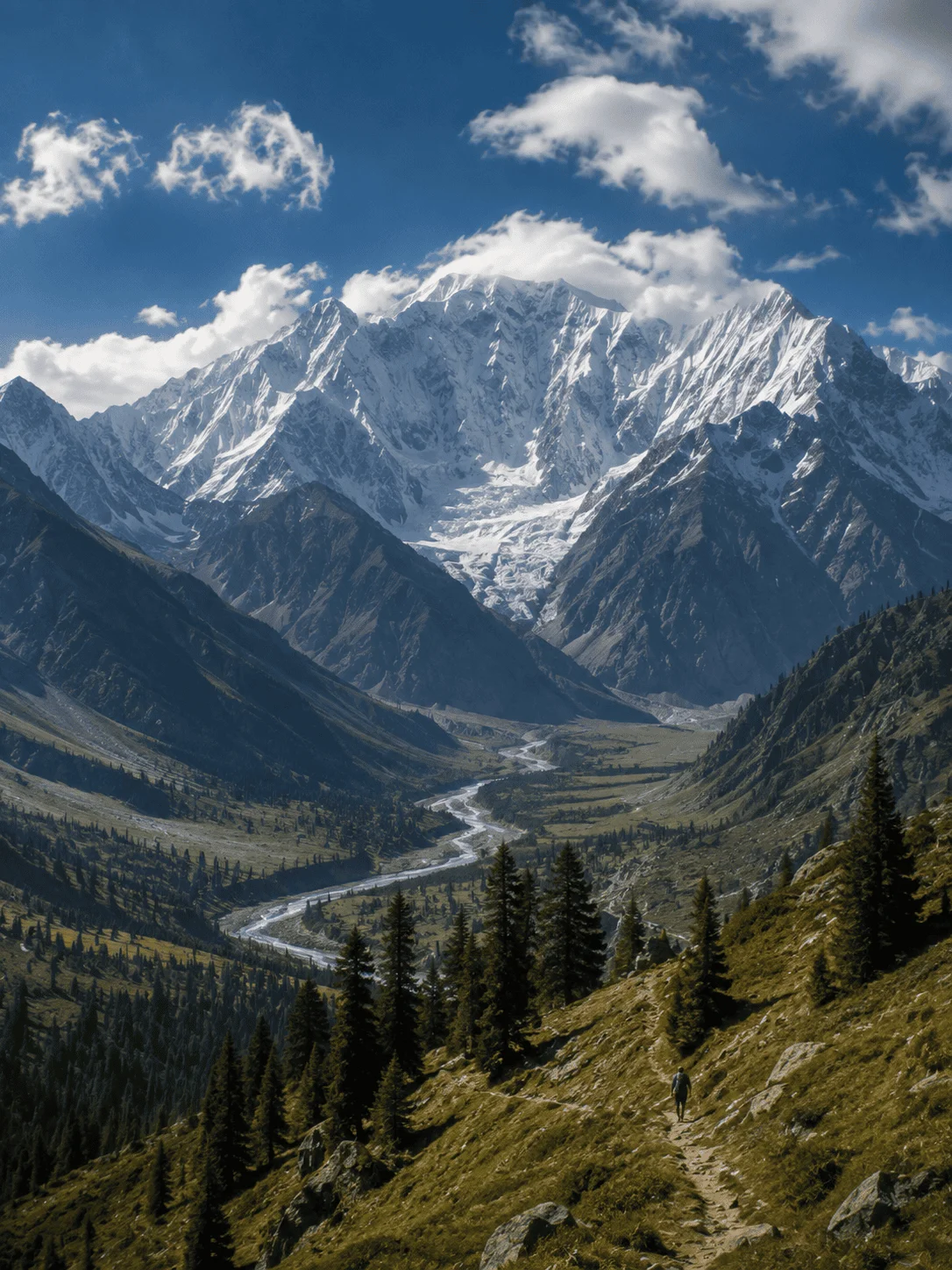 Mountain landscape of the Western Himalaya range in Pakistan