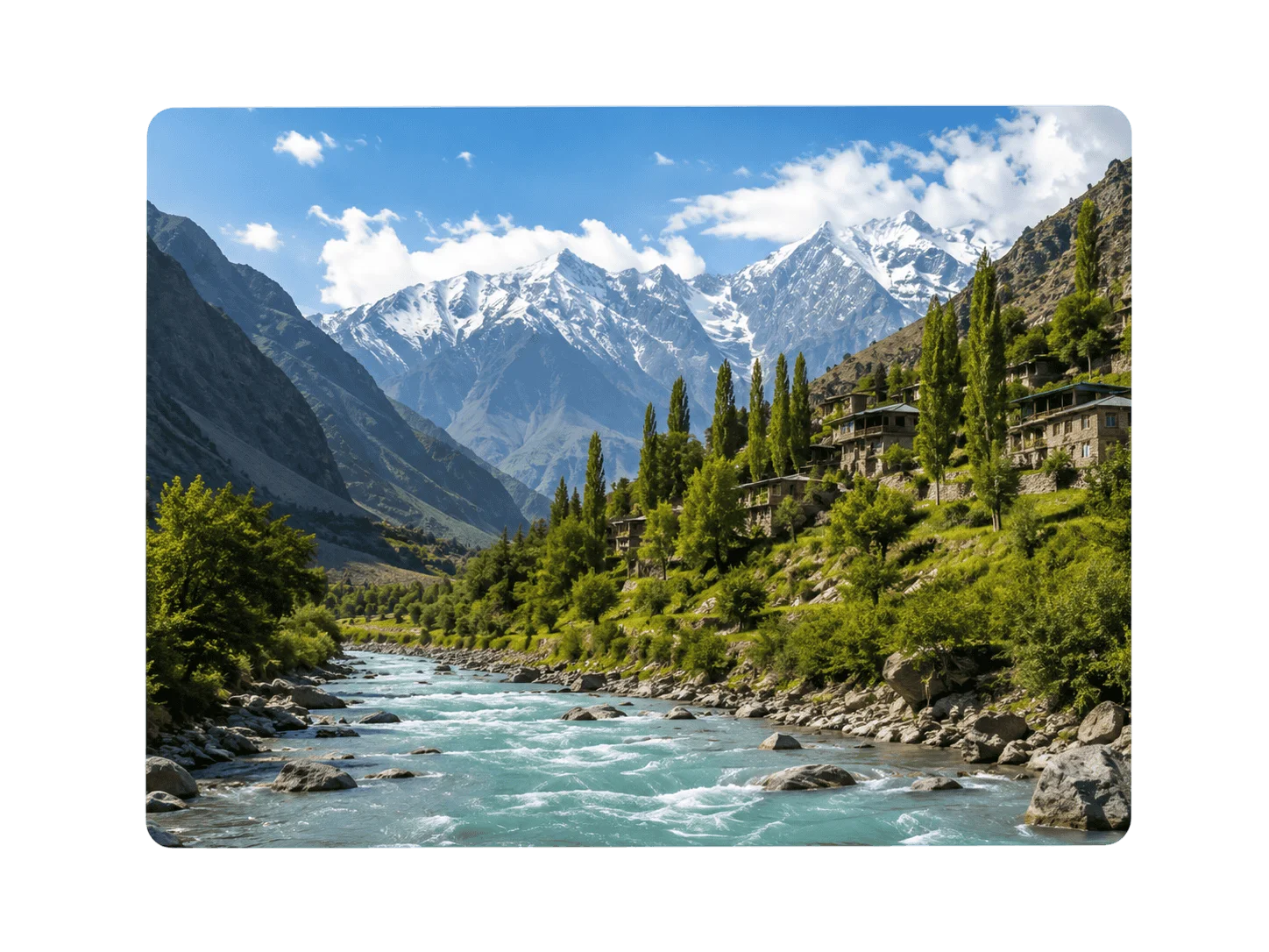 Authentic Chitral mountain scene